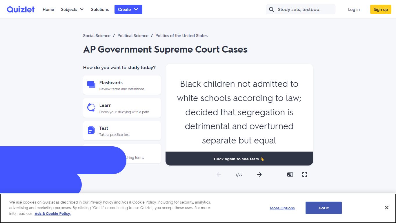 AP Government Supreme Court Cases Flashcards | Quizlet